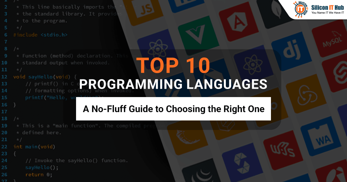 Top Ten Programming Languages- Comparison Guide to Choose the Best