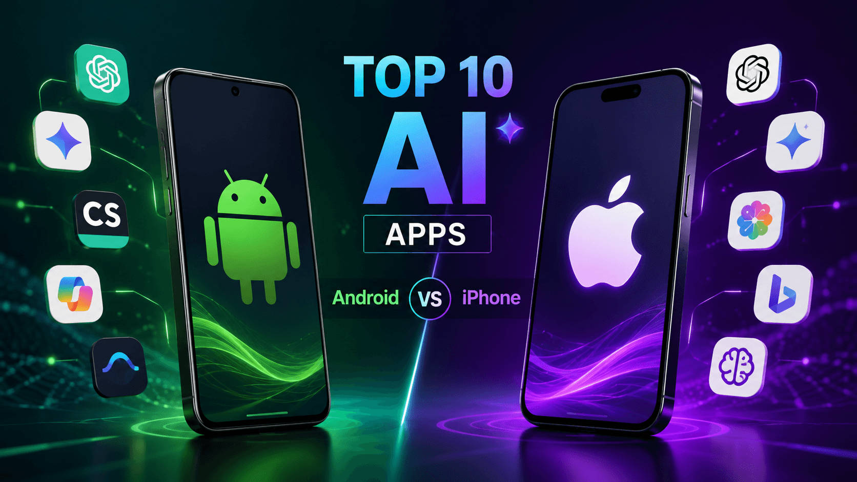 Top 10 AI Apps for Android vs iPhone